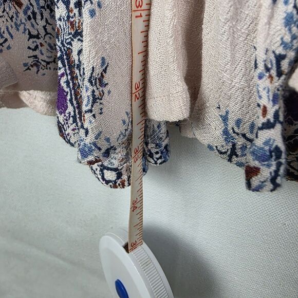 FREE PEOPLE Smooth Talker Dress Antique Pink Abstract Back Cut-Out Sz XS Boho - Picture 7 of 7